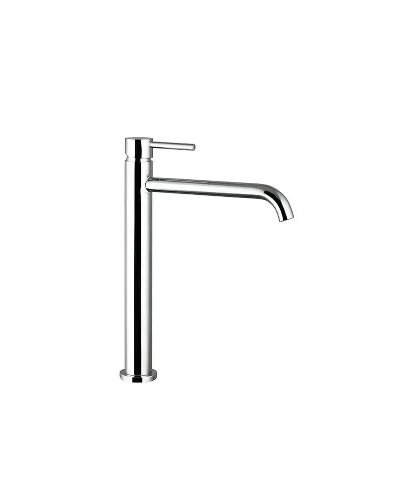 Grifo monomando caño alto para lavabo fabricado en laton con un acabado en color cromado Sirio GME