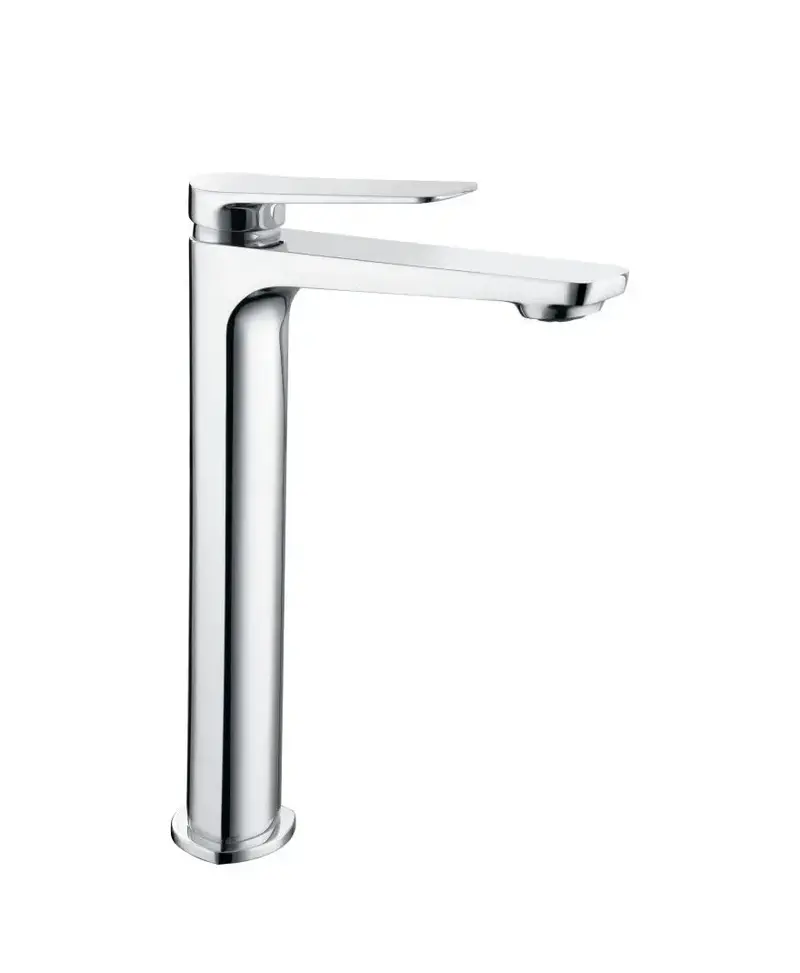 Grifo monomando con caño alto para lavabo fabricado en latón con acabado cromado nápoles Napoles de Imex