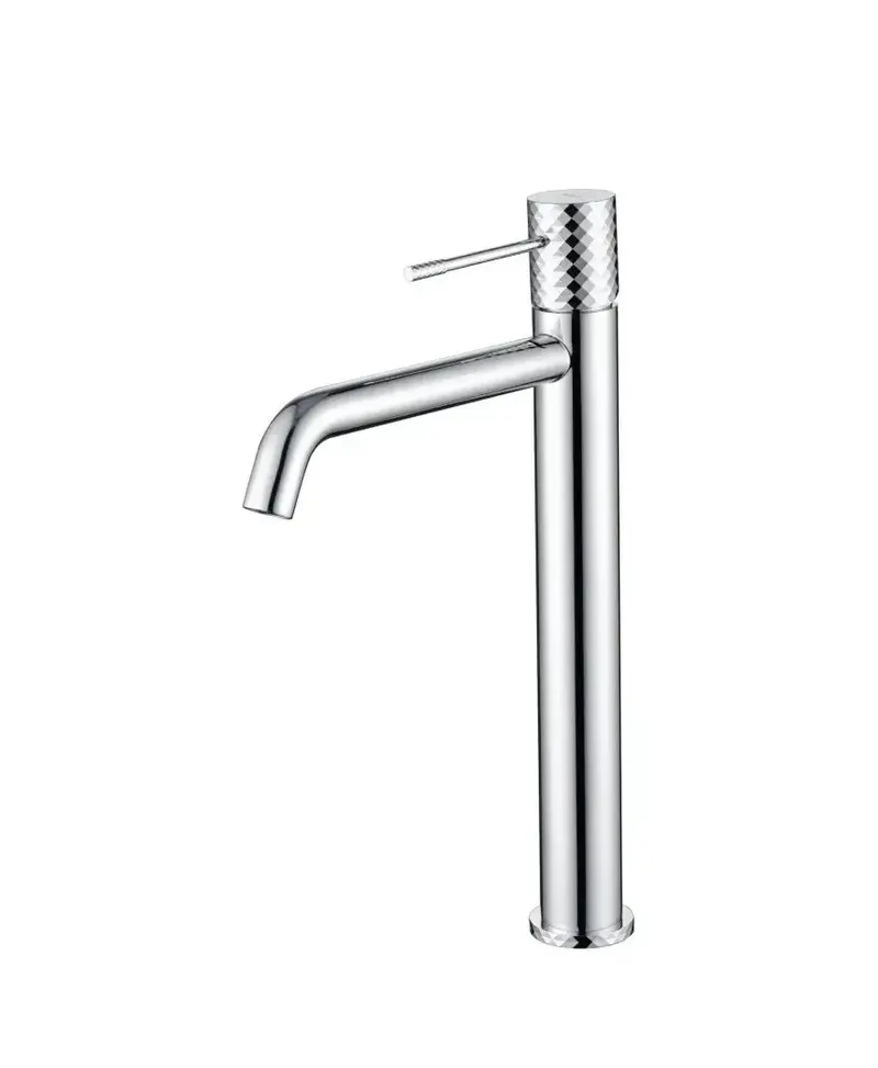 Grifo monomando con caño alto para lavabo hecho de latón con acabado cromado Genova de Imex
