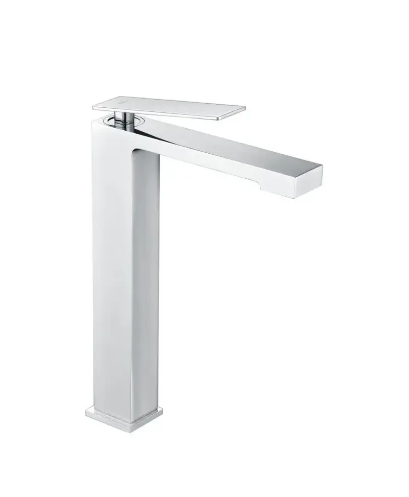 Grifo monomando con caño alto para lavabo hecho de latón con acabado cromado Pisa de Imex