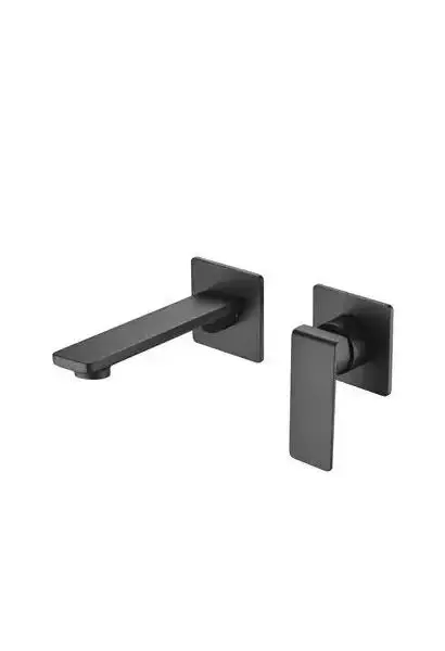 Grifo monomando con un diseño empotrado fabricado en latón de acabado negro mate Fiyi de Imex