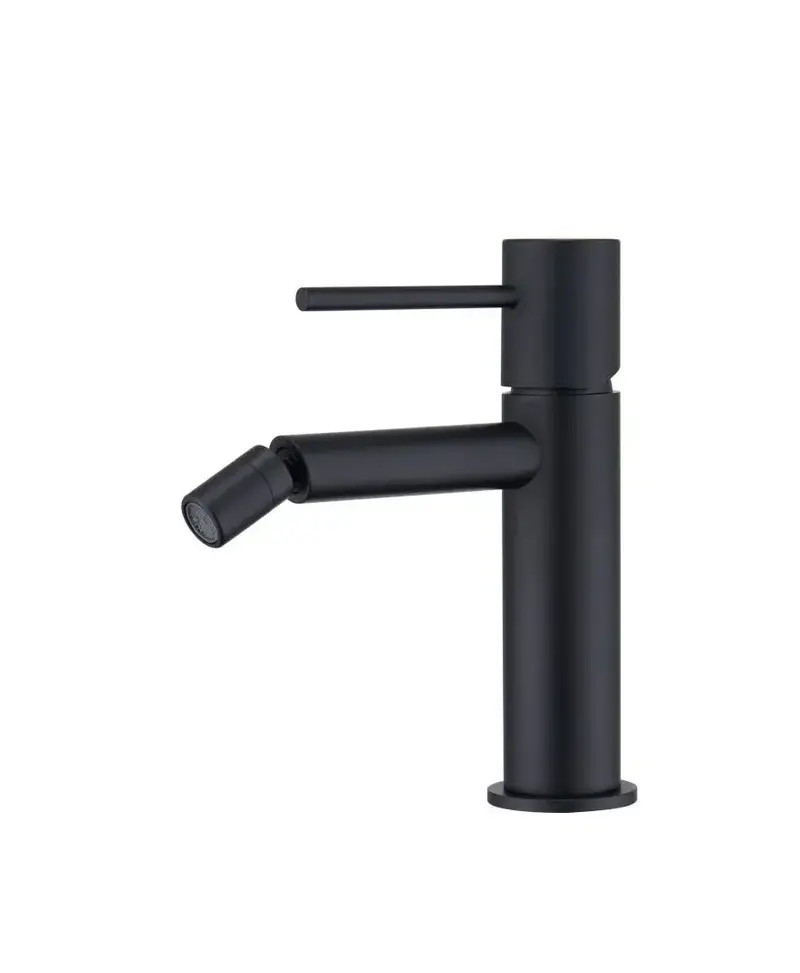 Grifo monomando de bidé con cartucho de 25 mm fabricado en latón con acabado negro mate Monza de Imex