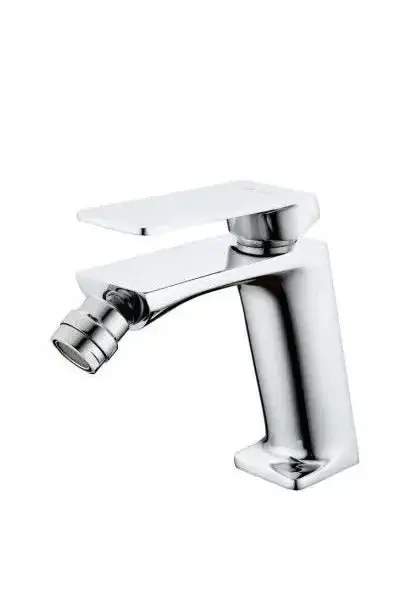 Grifo monomando de bidé con una rótula orientable fabricado en latón y un acabado cromado Fiyi de Imex