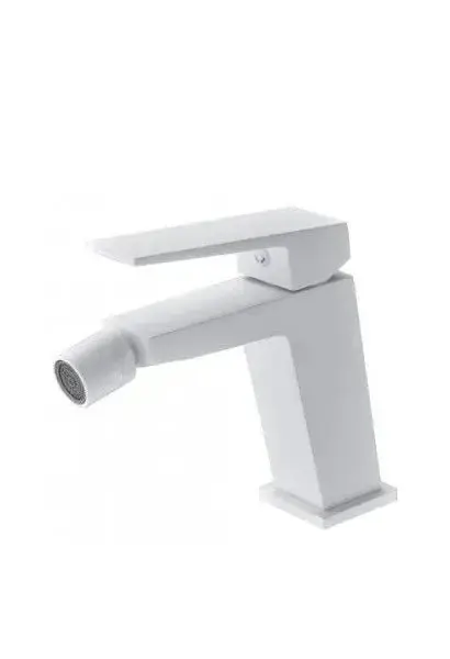 Grifo monomando de bidé con una rótula orientable y de cierre cerámico de acabado blanco Art de Imex