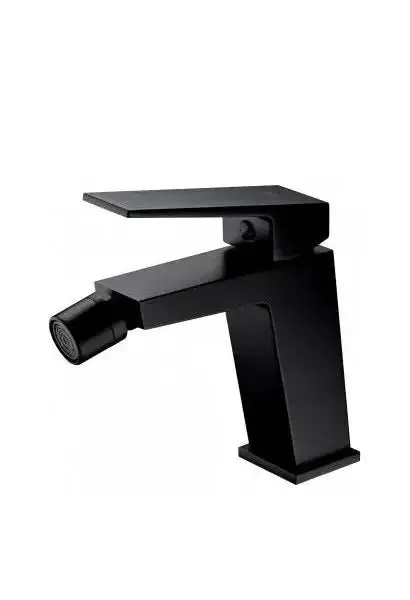 Grifo monomando de bidé con una rótula orientable y de cierre cerámico de acabado negro Art de Imex