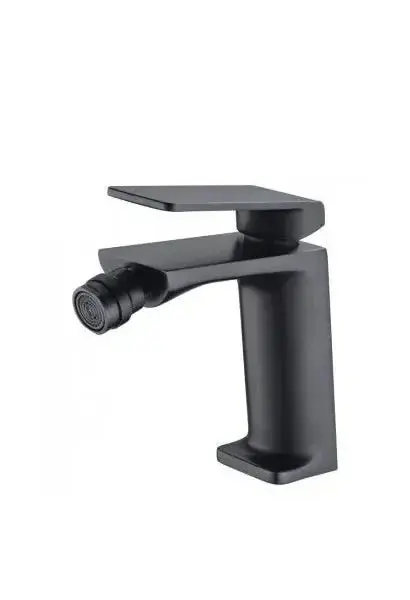 Grifo monomando de bidé en color negro fabricado en latón con discos de cierre cerámico Fiyi de Imex