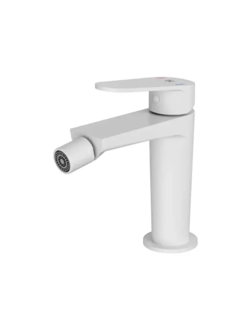 Grifo monomando de bidet con cartucho cerámico acabado blanco mate de Fine Källa