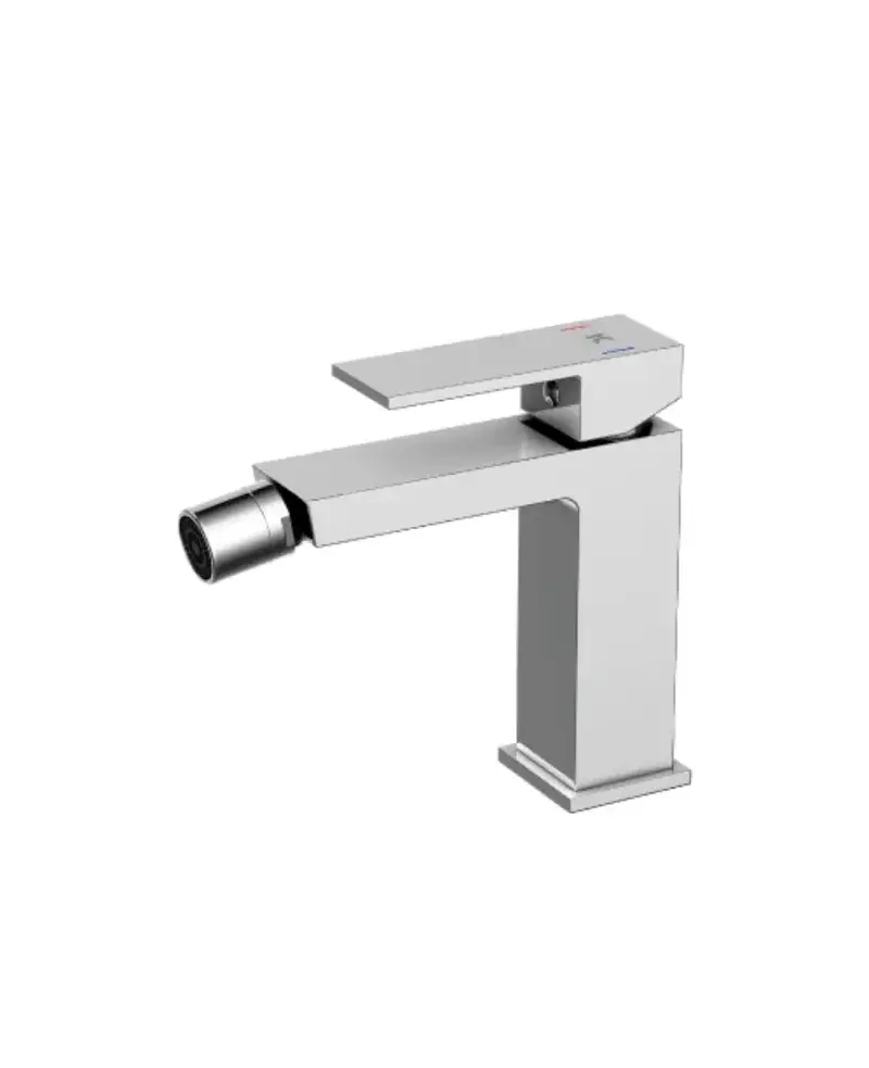 Grifo monomando de bidet con cartucho cerámico de 26 mm, acabado cromado de latón Kubic Källa