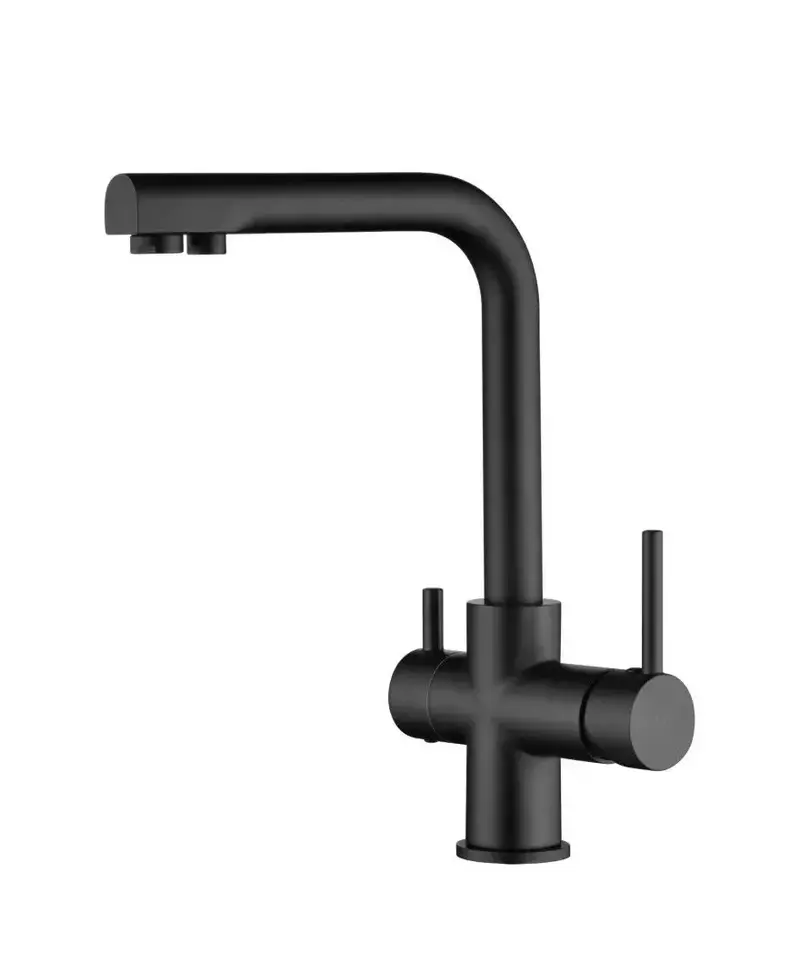 Grifo monomando de cocina con ósmosis hecho de latón acabado negro mate Marsella de Imex