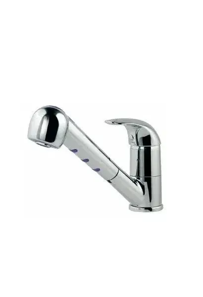 Grifo Monomando de Cocina con Teleducha Alfa Unisan - Cromo y Violeta