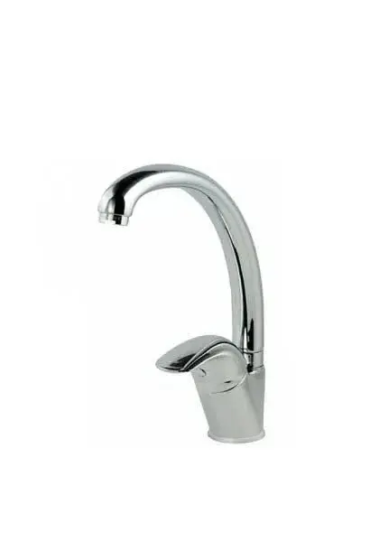 Grifo Monomando de Cocina Lateral Orientable Alfa Unisan – Latón Cromado