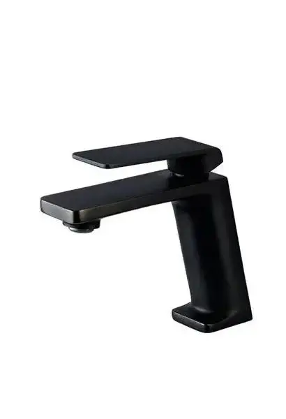 Grifo monomando de color negro para lavabo fabricado en latón con discos cerámicos Fiyi de Imex