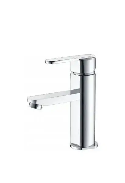 Grifo monomando de latón cdo para lavabo con caño recto y maneta plana 11x18 cm Roma de Imex