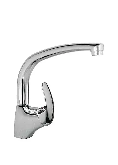 Grifo monomando de latón con acabado en cromo para fregadero Cocina Basic TRES