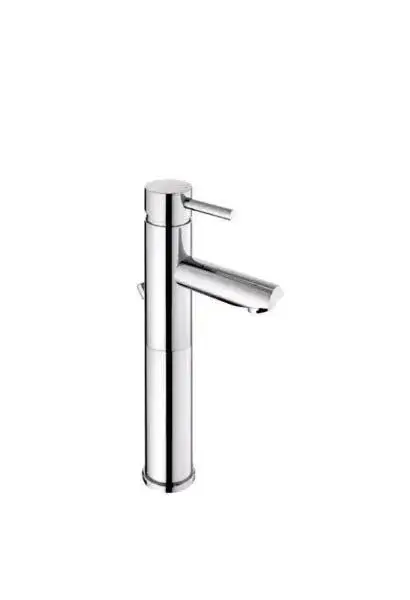 Grifo Monomando de Lavabo Caño Alto Icone Unisan - Cromo, con Válvula de Desagüe