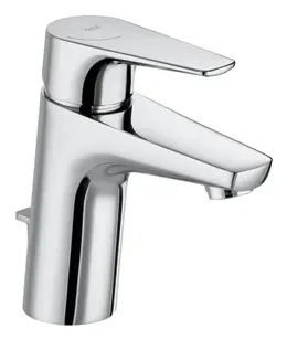 Grifo monomando de lavabo con desagüe automático y acabado cromado Atlas Roca