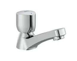 Grifo monomando de lavabo con indicador de agua fría y acabado cromado F Brava Roca