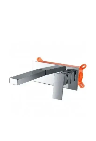 Grifo monomando de pared con discos cerámicos de 35 mm y un acabado cromado Suiza de Imex