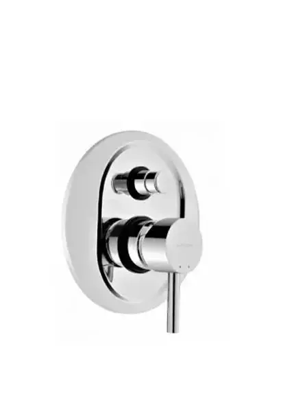 Grifo monomando de pared para ducha 4 vías, latón cromado, Unisan Tube