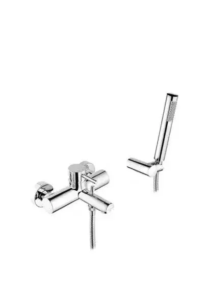 Grifo Monomando Empotrable para Bañera New Ícone Unisan, Cromo, Latón