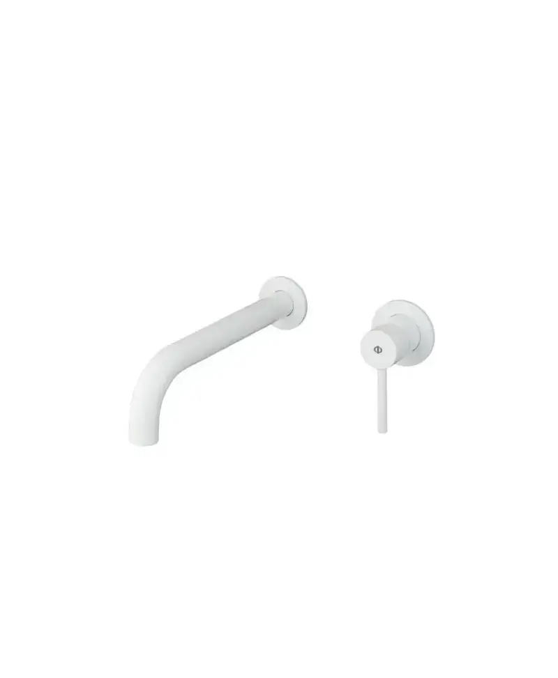 Grifo monomando empotrable para lavabo fabricado en latón con un acabado en color blanco Sirio de GME