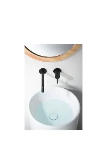 Grifo monomando empotrado para lavabo hecho de latón con acabado negro mate Genova de Imex