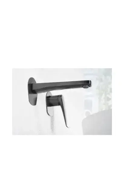 Grifo monomando empotrado para lavabo hecho de latón con acabado negro metalizado Delos de Imex