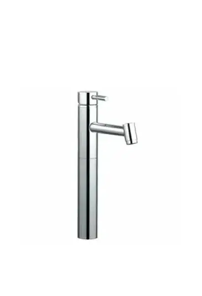 Grifo Monomando Lavabo Caño Alto Latón Cromo con Válvula Desagüe Tube Unisan
