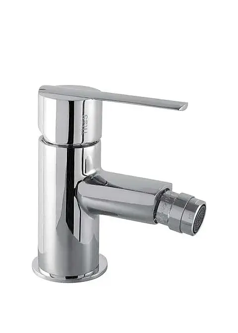 Grifo monomando para bidé con caño de latón y acabado cromado Lex-Tres