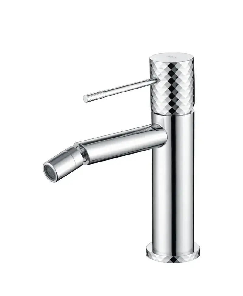 Grifo monomando para bidé con tecnología cold open hecho de latón con acabado cromado Genova de Imex