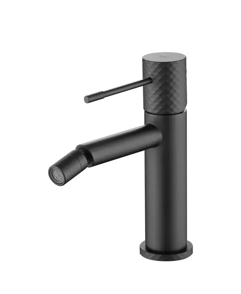 Grifo monomando para bidé con tecnología cold open hecho de latón con acabado negro mate Genova de Imex