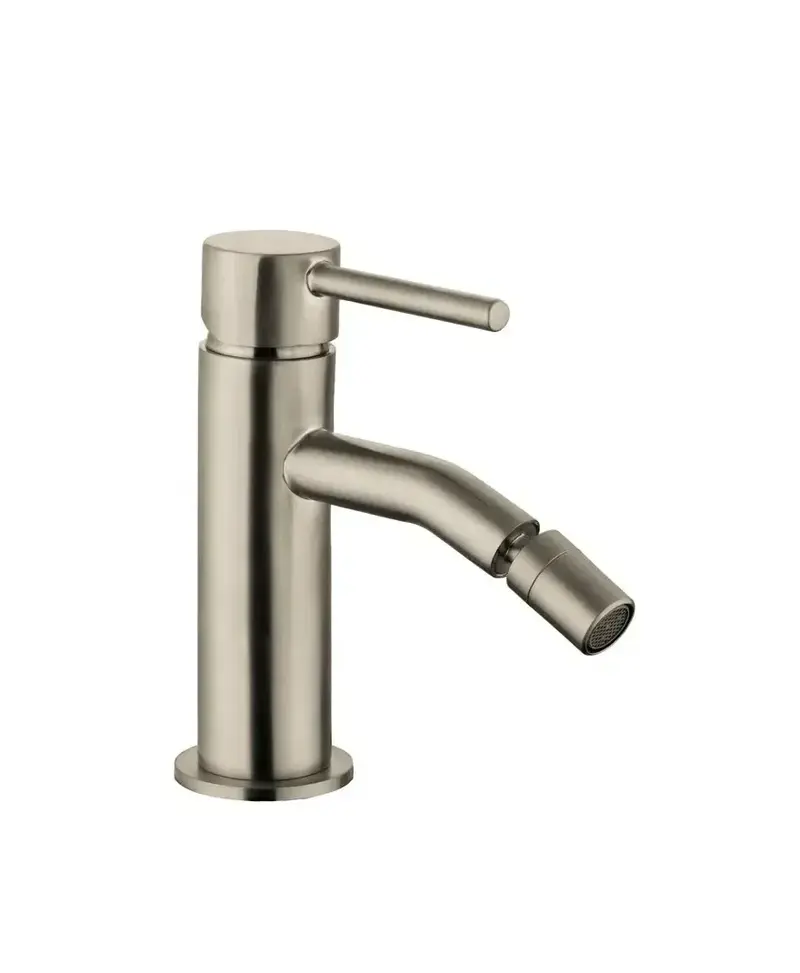 Grifo monomando para bidé fabricado en latón con un acabado en color níquel Sirio de GME