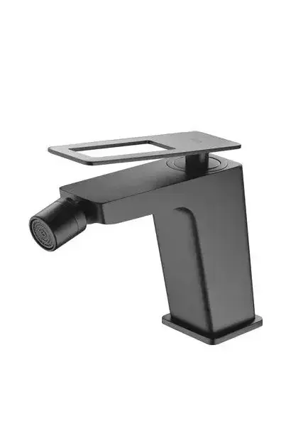Grifo monomando para bidé fabricado en latón negro mate con un caño recto Suecia de Imex