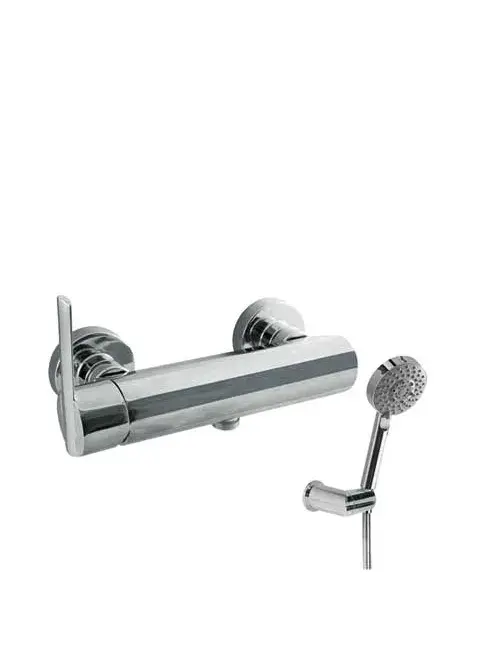 Grifo monomando para ducha con caño de latón y acabado cromado Lex Tres