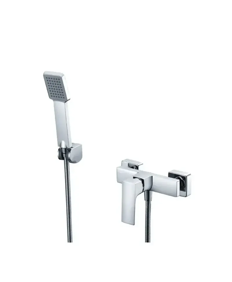 Grifo monomando para ducha de pared fabricado en latón de acabado cromado Bali de Imex