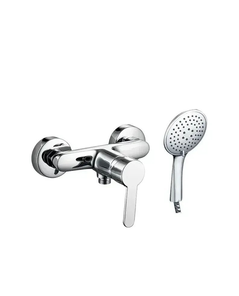 Grifo monomando para ducha fabricado en latón con un acabado cromado de 133 mm Sion de GME