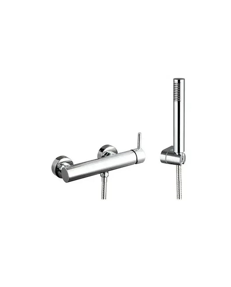 Grifo monomando para ducha fabricado en latón con un acabado en color cromado Sirio GME