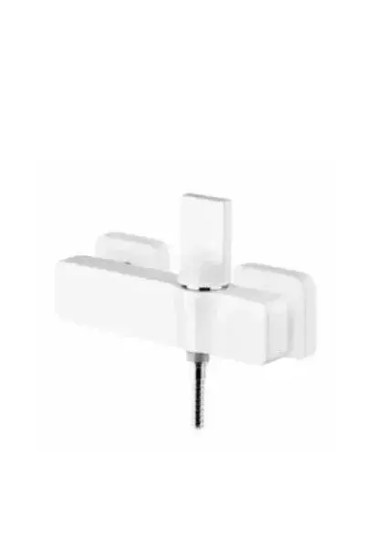 Grifo Monomando para Ducha Line 42 Unisan - Blanco, Latón y Zamak