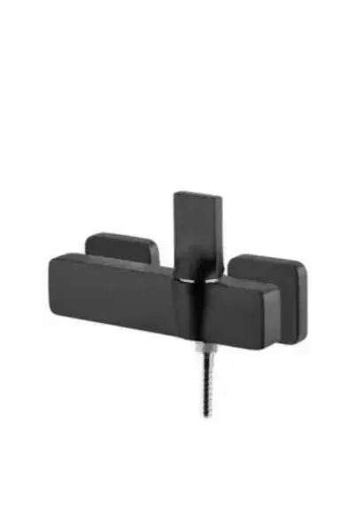 Grifo Monomando para Ducha Line 42 Unisan - Negro, Latón y Zamak