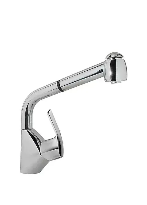 Grifo monomando para fregadero con caño largo y rociador extraíble Cocina Basic TRES