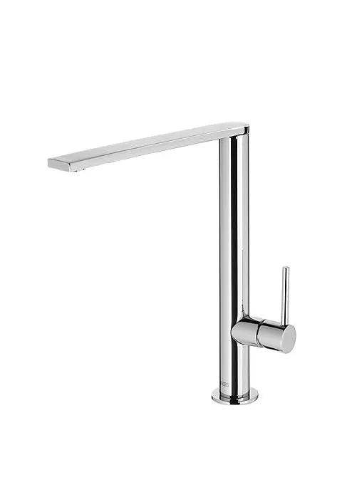 Grifo monomando para fregadero con caño recto fabricado en latón con acabado cromado Max TRES