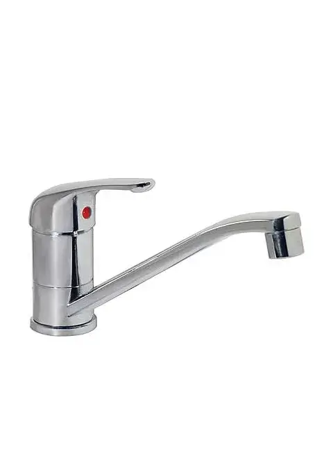 Grifo monomando para fregadero de latón con acabado cromado Cocina Basic TRES