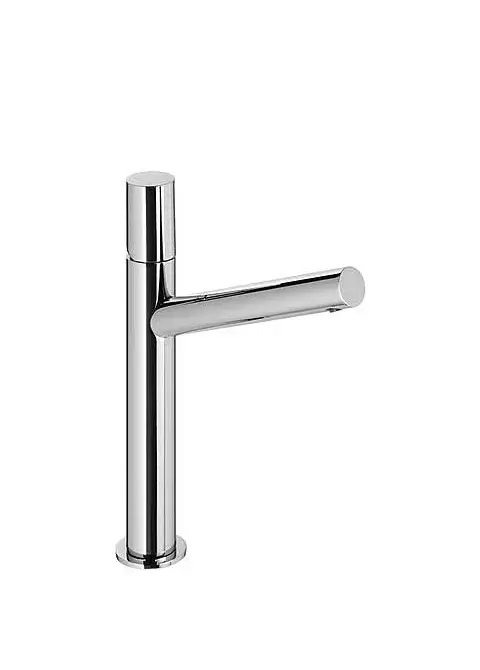 Grifo monomando para lavabo con caño de latón y acabado cromado Max Tres