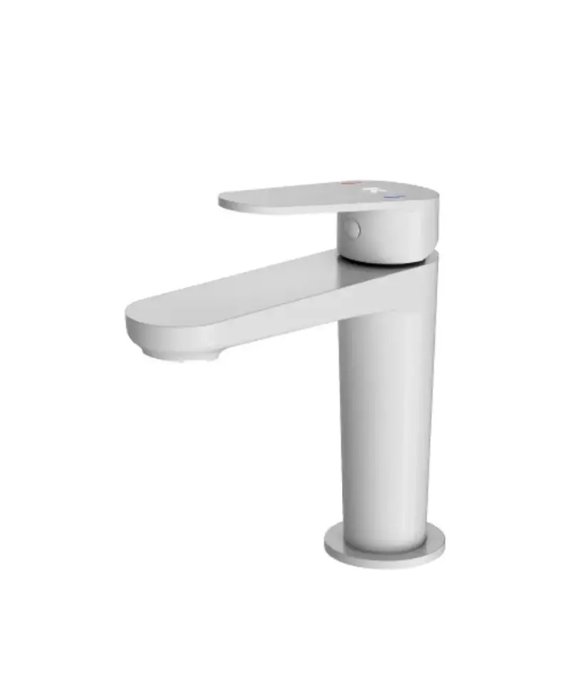 Grifo monomando para lavabo con cartucho cerámico de 26 mm acabado blanco mate de Fine Källa