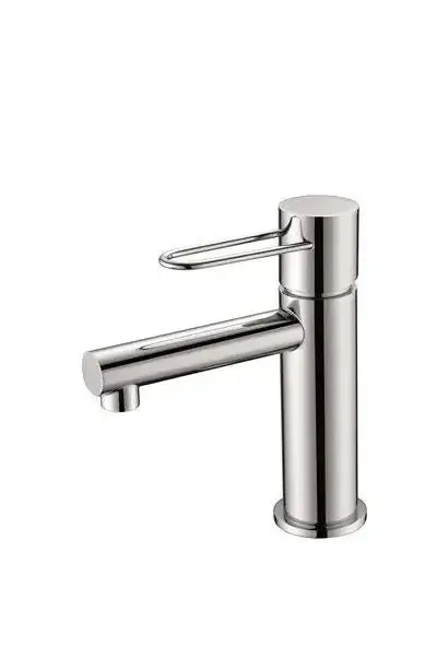 Grifo monomando para lavabo con cierre cerámico de diseño moderno y acabado cromado Milos de Imex