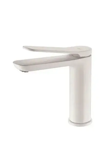 Grifo monomando para lavabo con discos cerámicos y un acabado blanco mate Dinamarca de Imex