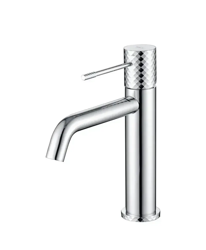Grifo monomando para lavabo con tecnología cold open hecho de latón con acabado cromado Genova de Imex