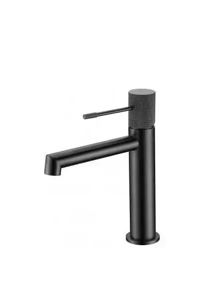 Grifo monomando para lavabo con un cartucho cerámico en color Black Gun Metal Line de Imex