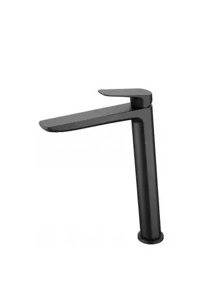 Grifo monomando para lavabo con un diseño de caño alto de acabado negro mate Belgica de Imex