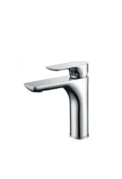 Grifo monomando para lavabo de diseño moderno fabricado en latón de acabado cromado Nassau de Imex